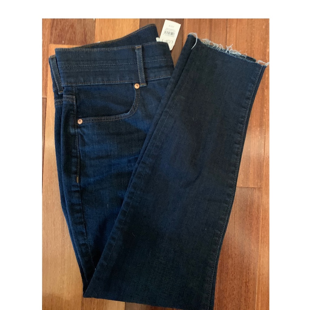 NEW Double waistband skinny jeans with Raw hen